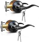 Veise 2 Pack Keyed Alike Entry Door Levers, Wave Style Handle With Lock Keys New. Price: $57.99.