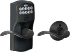 Schlage FE575 716 Camelot Keypad & Accent Lever Auto-lock Open. Price: $65.00.