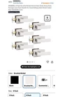 Knobwell 6 Pack Brushed Nickel Passage Lever Door Handle For Closet Hallway New. Price: $60.00.