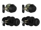 Nib Defiant Hartford Matte Black Single Cylinder Doorknob Lockset Project Pack New. Price: $27.00.
