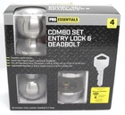 Pro Essentials Combo Set Entry Lock, 4 Keys Handle & Deadbolt New. Price: $7.00.