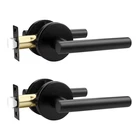 Orger 2 Pack Black Interior Passage Door Handles, Matte Closet Open. Price: $49.49.