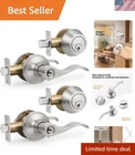 Satin Nickel Keyed-alike Door Lever & Deadbolt Set 2-PACK For Home Security New. Price: $70.99.