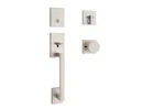 New Kwikset San Clemente Handleset Pismo Knob Deadbolt Smartkey Satin Nickel. Price: $74.95.