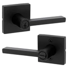 Kwikset Signatures Halifax Square Lever Keyed Entry Door Handle Open. Price: $32.99.