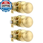 Karlstone 3 Pack Passage Door Knob Gold Closet Handle Key Hall New. Price: $55.26.