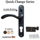 Andersen Emco Storm Door Handleset With Lock Bar Slide Button Traditonal New. Price: $59.95.