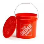 3 Pack Home Depot 2 Gal Orange Paint Buckets Heavy Duty Pails W/ Handles New. Price: $12.93.