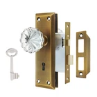 Mortise Lock Set Interior Door, Crystal Glass Knobs With And Skelet.... Price: $46.40.