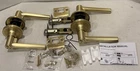 Heittis 2 Pack Satin Brass Entry Door Handle Keyed Alike, Entrance Lever New. Price: $39.99.