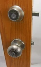 Kwikset Cove Smartkey Entry Knob Deadbolt Satin Nickel 690CV15 #8BV Open. Price: $13.99.