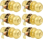 Probrico 6 Privacy Door Knobs Lock Interior Pack, Polished Brass New. Price: $65.58.