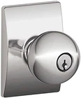 Schlage F51A 625 Orbit Knob With Century Trim Keyed Entry Lock, Bright New. Price: $16.99.