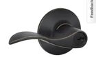 Schlage F51-ACC Accent Single Cylinder Keyed Entry Door Lever Set Bronze Open. Price: $44.99.