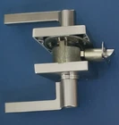 Schlage F80LAT619COL, Keyed Entry Storeroom Door Lever Set, Satin Nickel, Square New. Price: $52.38.
