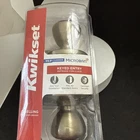 New Kwikset Keyed Entry Door Knob Lockset Antique Brass Item# 94002-827 Keys. Price: $25.00.