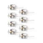 Gobekor 8 Pack Privacy Door Brushed Nickel Handles Interior With ... New. Price: $121.46.