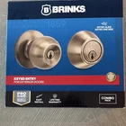 Brinks 2108-109 Keyed Entry Knob & Single Cylinder Deadbolt Antique Brass New. Price: $30.00.