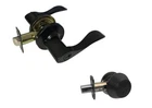 Matte Black Finish Entrance Keyed Entry Lever Deadbolt Combo Door Handle Lock New. Price: $34.99.