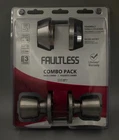 Faultless Stainless Keyed Deadbolt / Front Doorknob Set New. Price: $14.94.