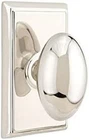 Polished Nickel Privacy With Elegant Rectangular Rosette And Egg Knob New. Price: $223.99.