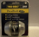 Tru-bolt Brushed Metal Deadbolt Lock KA-2691 Silver Entry Door New. Price: $30.79.