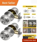2 Pack Entry Door Knob, Keyed Different Lock Sets Solid Stainless Ste... New. Price: $26.99.
