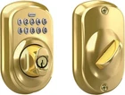 Schlage BE365 505 Plymouth Keypad Deadbolt, Electronic Keyless Entry Lock Open. Price: $65.00.