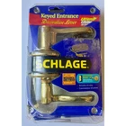 Schlage F51 Flair Keyed Entry Lever Left Hand Bright Brass 605 New 000386 Used. Price: $34.00.