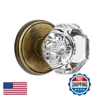 Clctk Crystal Door Knobs Interior Vintage Passage Glass Brass Octagon Hall Close New. Price: $59.69.