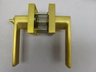 Bonpoly Modern Lever Interior Locking Door Handles Satin Brass 2-3/8" U2C Open. Price: $13.99.