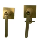 Emtek 5122HLOLHUS4 Modern Helios Single Keyed Door Lever Set- Satin Brass New. Price: $180.75.