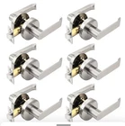 6 Pack Satin Nickel Door Locks Bedroom, Bathroom Handle, Keyless Ro... New. Price: $42.00.