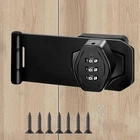 Mechanical Password Rotary Hasp Locks, 3 Digit Keyless Combination Black New. Price: $17.58.