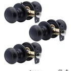 Copper Creek Black Door Knobs - Round Colonial Knob, 3 Pack, Interior Passage... New. Price: $32.50.