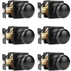 Gobekor 6 Pack Keyless Passage Door Knobs Interior With Lock Matte Black Hall New. Price: $59.94.