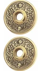 Renovators Supply Manufacturing Door Knob Rosette Pair 2.38 In. Antique Brass New. Price: $19.99.