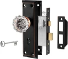 Newliplace Upgraded Mortise Lock Set For Interior Door, Antique Vintage Style Cr. Price: $52.19.