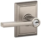 Schlage F51-LAT-ADD Latitude Single Cylinder Keyed Entry Door Nickel New. Price: $89.09.