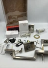 Home Decorators Bleecker Satin Nickel Door Handleset With Ridgeway Interior Knob Open. Price: $59.86.