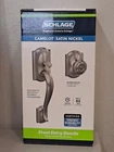 Schlage FE285GCAM619GEOCAM Camelot Satin Nickel Deadbolt And Entry Door Knob New. Price: $81.86.