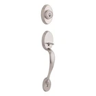 Kwikset Chelsea Entry Handleset Satin Nickel 1-3/4" Max Door New. Price: $170.99.