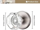 Clctk 4 Pack Crystal Glass Dummy Door Knob Single Side, Brushed Nickel Open. Price: $60.00.