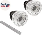 28317 Mortise Style Fluted Glass Door Knobs - Perfect For Replacing Broken Ant New. Price: $29.36.