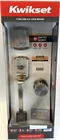 Kwikset Prague Satin Nickel Front Entry Lock Handleset Deadbolt 98180-025 New. Price: $69.95.