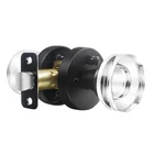 Matte Black Door Privacy Knobs Glass Interior, Vintage R... New. Price: $45.07.