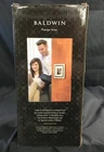 Baldwin Prestige Series, Low Profile Single Cylinder Square Front Door Deadbolt Open. Price: $29.00.