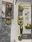 Kwikset Smartkey Entry Handleset Deadbolt Lock Polished Brass No Keys Open. Price: $74.97.