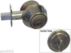 Antique Brass Deadbolt Single Cylinder Door Keyed Locks Knob Kwikset Keyway New. Price: $19.99.