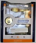 Schlage Accent Keyed Entry Lever Deadbolt Bright Brass FB50NVACC505605 #8XJ Open. Price: $35.99.